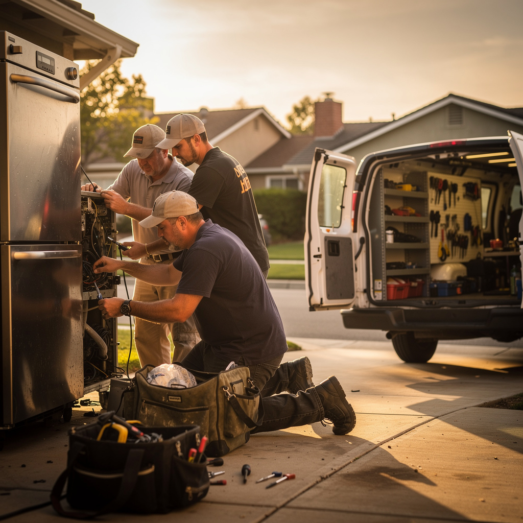 appliance repair work by Fullerton Appliances in Fullerton, California